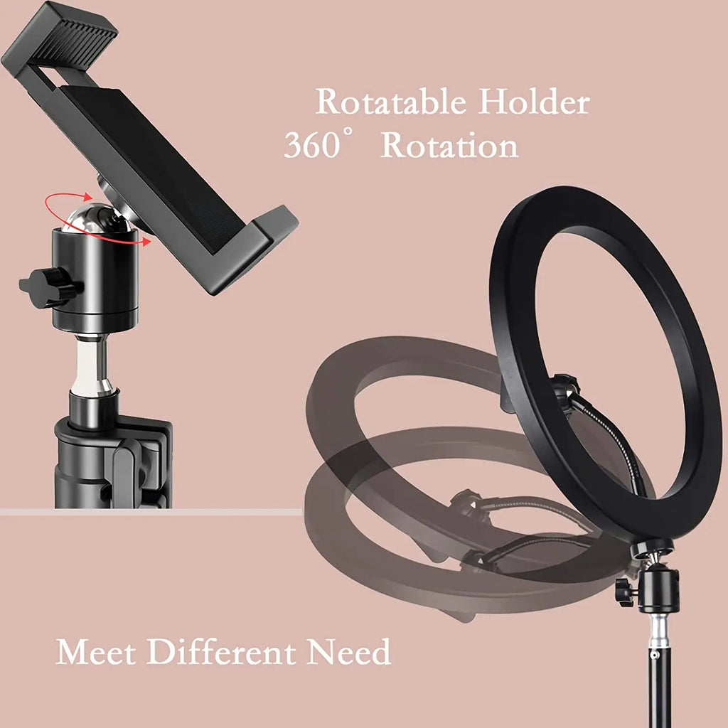 LED Ring Light 33cm with 50cm Tripod & Phone Holder for TikTok, YouTube, Photography