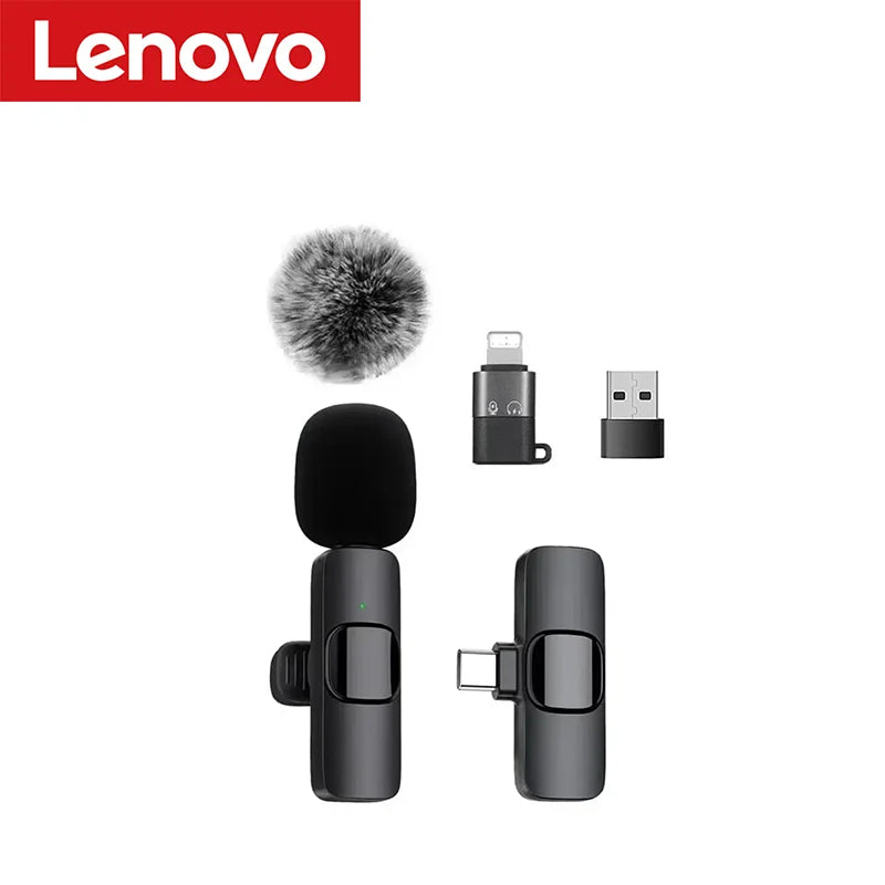 Wireless Lavalier Microphone - Plug & Play Mic for iPhone & Android | Noise Cancellation