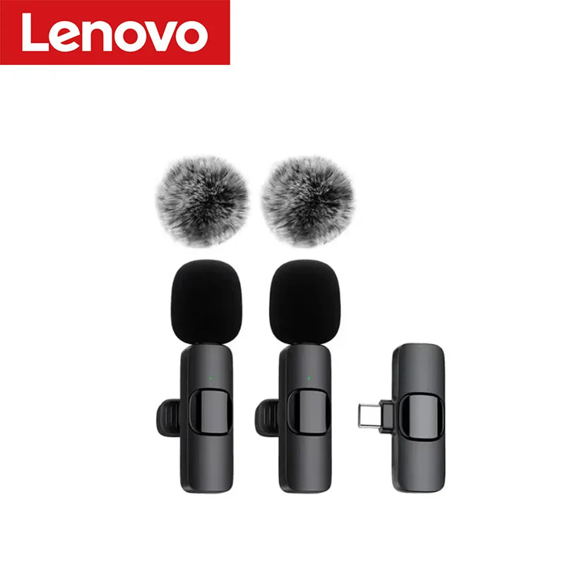 Wireless Lavalier Microphone - Plug & Play Mic for iPhone & Android | Noise Cancellation
