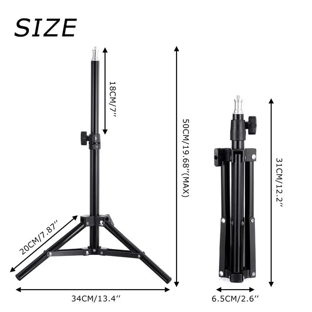 LED Ring Light 33cm with 50cm Tripod & Phone Holder for TikTok, YouTube, Photography