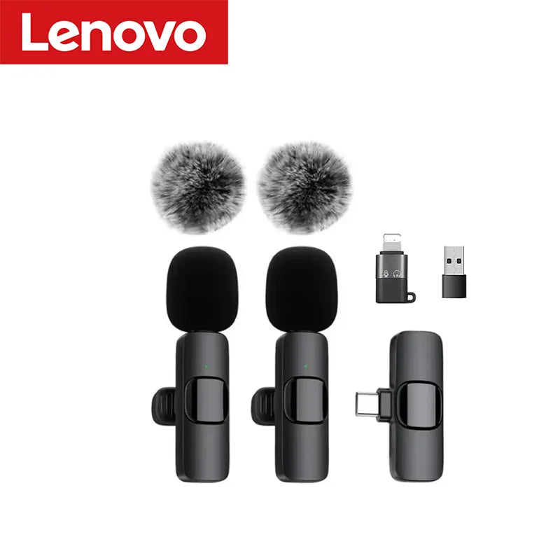 Wireless Lavalier Microphone - Plug & Play Mic for iPhone & Android | Noise Cancellation