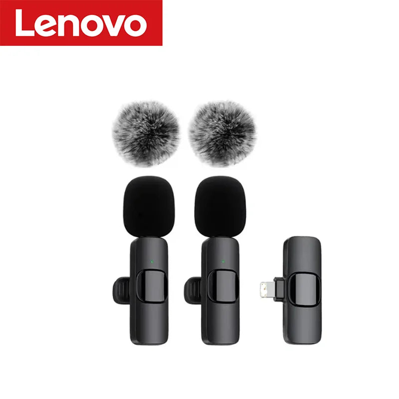 Wireless Lavalier Microphone - Plug & Play Mic for iPhone & Android | Noise Cancellation