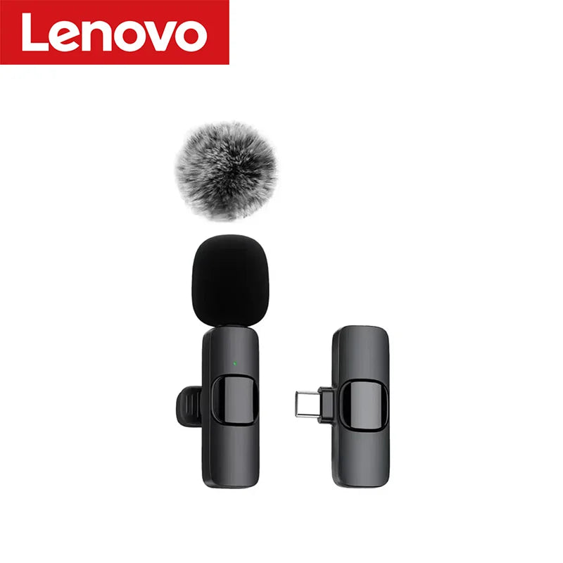 Wireless Lavalier Microphone - Plug & Play Mic for iPhone & Android | Noise Cancellation