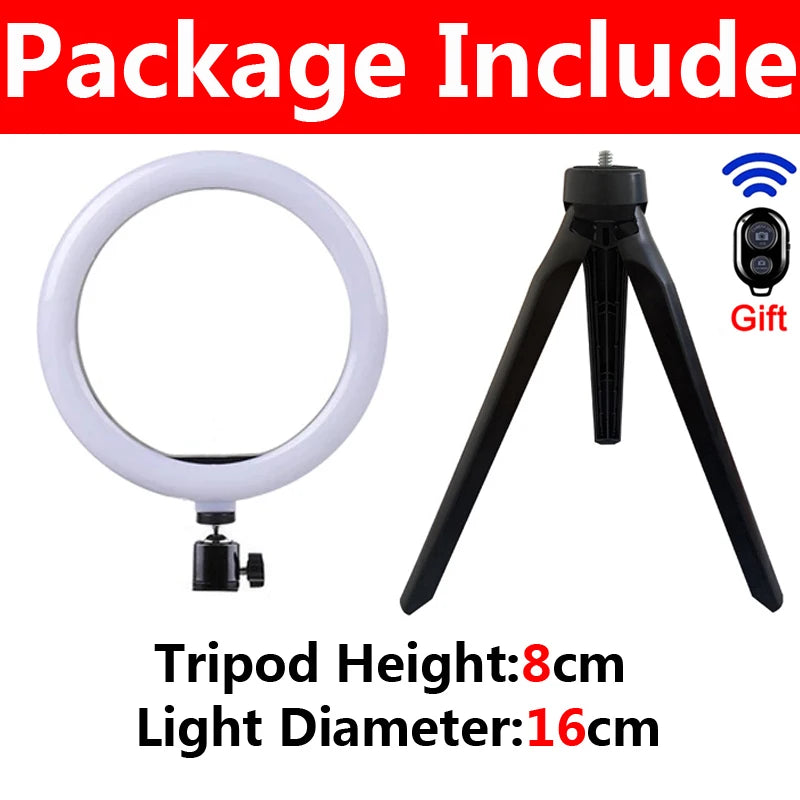 LED Ring Light 33cm with 50cm Tripod & Phone Holder for TikTok, YouTube, Photography