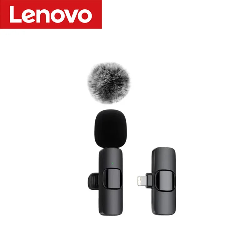 Wireless Lavalier Microphone - Plug & Play Mic for iPhone & Android | Noise Cancellation